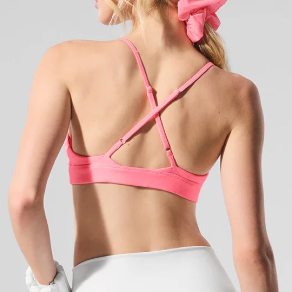 NWT Alo Yoga Splendor Bra in Neon Bubblegum - Picture 2 of 4